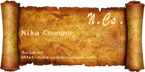 Nika Csongor névjegykártya