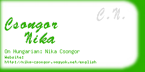 csongor nika business card